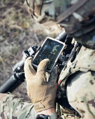 Chest-mounted end-user device operated with a gloved hand